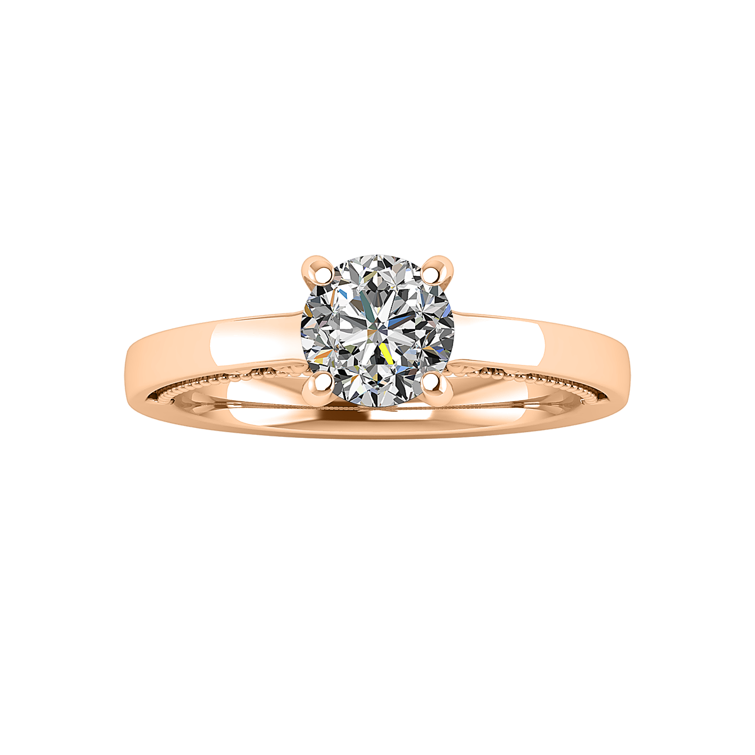 Melanie Filigree Solitaire Engagement Ring